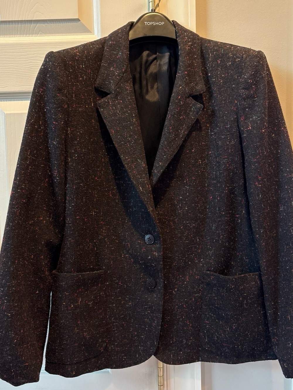 Vintage H.I. Spencer Wool Blend Flecked Tweed Blazer ILGWU Union Made W 11/12